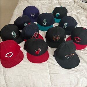 New Era Men's Caps - Seattle Mariners, Reds, Miami Heat, etc